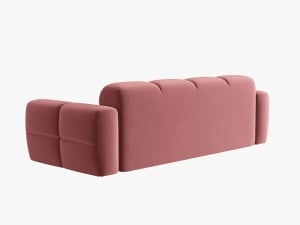 CANAPEA LISA, 4 LOCURI, 265 CM, ROZ, TAPITERIE DIN CATIFEA, DESIGN DEOSEBIT - Img 4