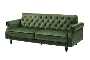 CANAPEA LIVING EXTENSIBILA MAISON, 220CM, DIN LEMN SI MATERIAL TEXTIL FOARTE FIN( CATIFEA), CULOARE VERDE, INVICTA INTERIOR