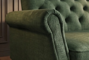 CANAPEA LIVING EXTENSIBILA MAISON, 220CM, DIN LEMN SI MATERIAL TEXTIL FOARTE FIN( CATIFEA), CULOARE VERDE, INVICTA INTERIOR - Img 11