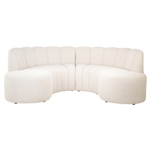CANAPEA LIVING LANDMARK 250CM, DIN METAL, LEMN SI TEXTIL, DE CULOARE BEJ, DESIGN MODERN