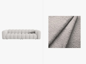 CANAPEA LUPIN, 4 LOCURI, 288 CM, DIVERSE NUANTE, TAPITERIE BOUCLE, DESIGN DEOSEBIT - Img 2