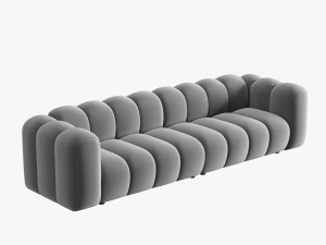 CANAPEA LUPIN, 4 LOCURI, 288 CM, GRI 17, TAPITERIE DIN CATIFEA, DESIGN DEOSEBIT - Img 2