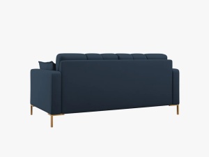 CANAPEA MAMAIA, 2 LOCURI, 152 CM, ALBASTRU 77/AURIU, TAPITERIE DIN STOFA FINA, DESIGN DEOSEBIT - Img 3