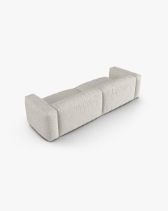 CANAPEA MARTINA, 320X120 CM, ADANCIME SCAUN 90 CM, MELANJ GRI BEJ, TAPITAT CU TAPITERIE DIN TEXTIL CORDOI TILIA, MICADONI - Img 3