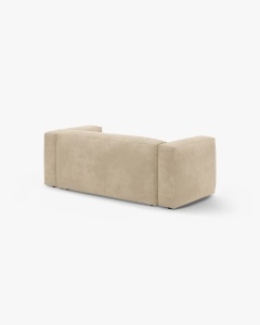 CANAPEA MARTINA, CU 2 LOCURI, BEJ DESCHIS, 200 CM, CU TAPITERIE DIN TEXTIL CATIFEA VOGUE, MICADONI - Img 3
