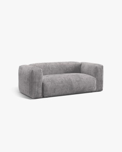 CANAPEA MARTINA, CU 2 LOCURI, GRI DESCHIS, 200 CM, CU TAPITERIE DIN TEXTIL CORDOI TILIA, MICADONI - Img 2