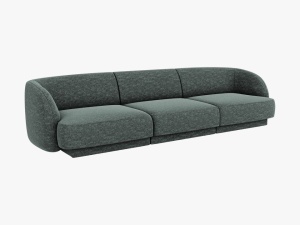 CANAPEA MILEY, 3 LOCURI, 259 CM, VERDE 78, TAPITERIE CHENILLE, DESIGN DEOSEBIT