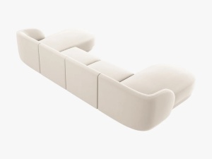 CANAPEA MILEY, 5 LOCURI, 330 CM, BEJ DESCHIS 22, TAPITERIE DIN CATIFEA, DESIGN DEOSEBIT - Img 2