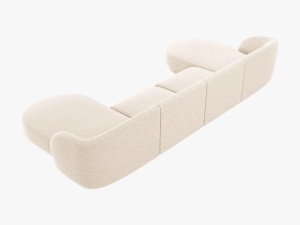 CANAPEA MILEY, 5 LOCURI, 330 CM, BEJ DESCHIS 23, TAPITERIE CHENILLE, DESIGN DEOSEBIT - Img 2