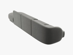 CANAPEA MILEY DREAPTA, 4 LOCURI, 325 CM, GRI DESCHIS 13, TAPITERIE DIN CATIFEA, DESIGN DEOSEBIT - Img 2