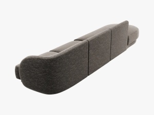 CANAPEA MILEY STANGA, 4 LOCURI, 325 CM, GRI 16, TAPITERIE CHENILLE, DESIGN DEOSEBIT - Img 3