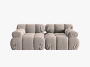 CANAPEA MODULARA BELLIS, 2 LOCURI, 188 CM, BEJ 16, TAPITERIE DIN CATIFEA, DESIGN DEOSEBIT - Img 3
