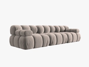 CANAPEA MODULARA BELLIS, 3 LOCURI, 282 CM, BEJ 16, TAPITERIE DIN CATIFEA, DESIGN DEOSEBIT - Img 5