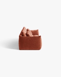 CANAPEA MODULARA, CU 4 LOCURI, BLOOM, 232 CM, CARAMIZIU, CU TAPITERIE DIN TEXTIL STRUCTURAT WIND, MICADONI - Img 3