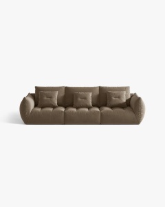 CANAPEA MODULARA, CU 4 LOCURI, BLOOM, 232 CM, MARO DESCHIS, CU TAPITERIE DIN TEXTIL CATIFEA CASINO, MICADONI