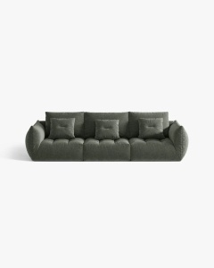 CANAPEA MODULARA, CU 4 LOCURI, BLOOM, 232 CM, VERDE MUSCHI, CU TAPITERIE DIN TEXTIL STRUCTURAT WIND, MICADONI