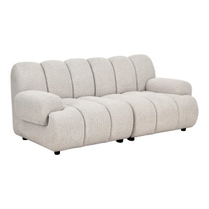 CANAPEA MODULARA LIVING TAZA 190CM, DIN LEMN SI TEXTIL, CULOARE BEJ NISIPIU, HOUSE NORDIC - Img 3