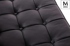 CANAPEA NEAGRA CONFECTIONATA DIN PIELE ECOLOGICA BARCELON STIL MODERN - Img 3