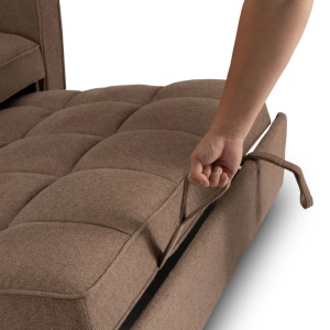 CANAPEA RABATABILA, ARTIM MEBLE, REALIZAT DIN MATERIAL TEXTIL MARO SI METAL, STIL MODERN - Img 13