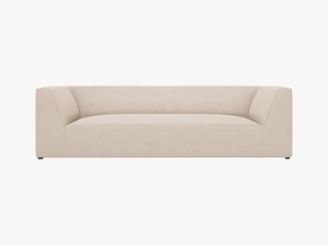 CANAPEA RUBY, CU 3 LOCURI, BEJ DESCHIS, CU TAPITERIE DIN TEXTIL STRUCTURAT OTTAWA, MICADONI