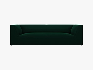 CANAPEA RUBY, CU 3 LOCURI, VERDE SMARALD, CU TAPITERIE DIN CATIFEA SALVADOR, MICADONI