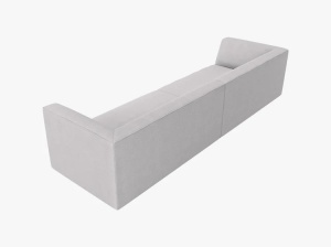 CANAPEA RUBY, CU 4 LOCURI, GRI DESCHIS, CU TAPITERIE DIN TEXTIL STRUCTURAT OTTAWA, MICADONI - Img 3