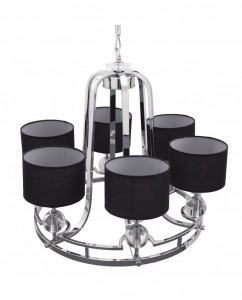 CANDELABRU MODERN REDFORD W6 DIN STICLA SI TEXTIL DESIGN DEOSEBIT - Img 1