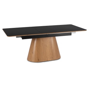 CEL MAI MIC PRET!!!MASA EXTENSIBILA 160-200CM, ARTIM MEBLE, REALIZATA DIN METAL, LEMN SI MDF, CERAMICA, CULOARE NEGRU/STEJAR, STIL MODERN - Img 7