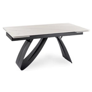 CEL MAI MIC PRET!!!MASA EXTENSIBILA 160-220CM, ARTIM MEBLE, REALIZATA DIN METAL SI CERAMICA, CULOARE MARMURA ALBA/NEGRU, STIL MODERN - Img 9