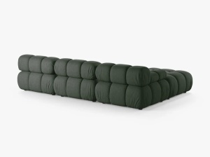 COLTAR BELLIS, CU 4 LOCURI, VERDE INCHIS, CU TAPITERIE DIN TEXTIL STRUCTURAT LIBERTY, MICADONI - Img 3