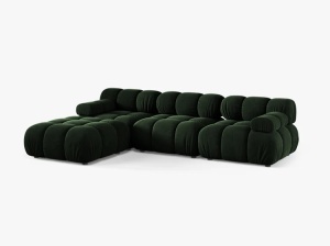 COLTAR BELLIS, CU 4 LOCURI, VERDE SMARALD, CU TAPITERIE DIN CATIFEA VENUS, MICADONI - Img 2