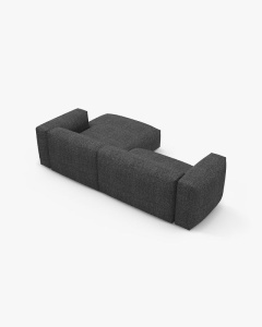 COLTAR CU 2 LOCURI, MARTINA, PE DREAPTA, 280 CM, GRI ANTRACIT, TAPITAT CU TAPITERIE DIN TEXTIL BOUCLE MONET, MICADONI - Img 5