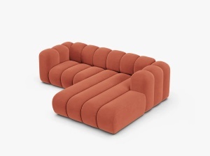 COLTAR CU 3 LOCURI LUPIN 230, PE DREAPTA, CORAI, CU TAPITERIE DIN CATIFEA VENUS, MICADONI - Img 3