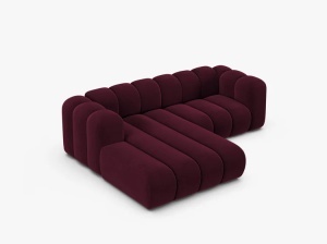 COLTAR CU 3 LOCURI LUPIN 230, PE STANGA, VISINIU, CU TAPITERIE DIN CATIFEA VENUS, MICADONI - Img 3