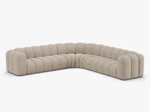 COLTAR CU 4 LOCURI LUPIN 309, BEJ INCHIS, CU TAPITERIE DIN TEXTIL CHENILLE EDEN, MICADONI - Img 2