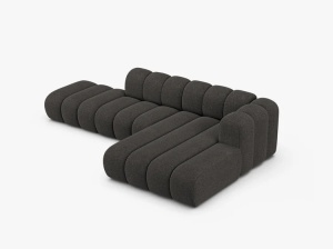 COLTAR CU 5 LOCURI LUPIN 230, PE DREAPTA, GRI INCHIS, CU TAPITERIE DIN CHENILLE EDEN, MICADONI - Img 3