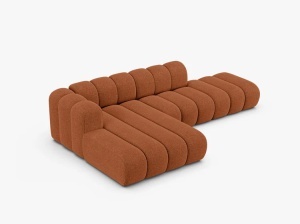 COLTAR CU 5 LOCURI LUPIN 230, PE STANGA, CARAMIZIU, CU TAPITERIE DIN CHENILLE EDEN, MICADONI - Img 3