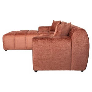 COLTAR CUBE CU 3 LOCURI + CANAPEA EXTENSIBILA STANGA SI 2 PERNE DECORATIVE, FUSION 92 BLUSH, S5136, CONFECTIONAT DIN POLIURETAN SI 100% POLIESTER, RICHMOND INTERIOR - Img 2
