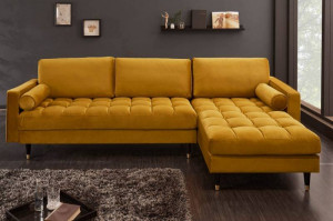 COLTAR DREAPTA 260CM, VELVET II, CATIFEA, GALBEN MUSTAR, ARTIM GROUP SELECTION - Img 7