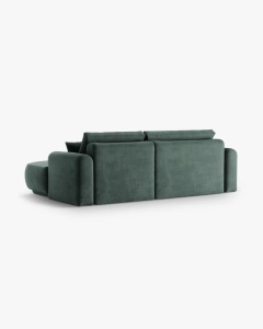 COLTAR EXTENSIBIL ELLA, PE DREAPTA, PETROL INCHIS, 271X174 CM, TAPITAT CU TAPITERIE DIN TEXTIL CATIFEA VOGUE, MICADONI - Img 3