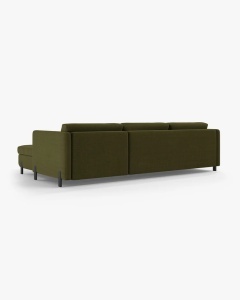 COLTAR EXTENSIBIL GLORIA, PE DREAPTA, VERDE, 170X286 CM, TAPITAT CU TAPITERIE DIN TEXTIL STRUCTURAT BJORN, MICADONI - Img 4