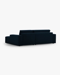 COLTAR EXTENSIBIL, PE DREAPTA, JODIE, 246X151 CM, ALBASTRU INCHIS, TAPITAT CU TAPITERIE DIN TEXTIL BOUCLE BALOO, MICADONI - Img 4