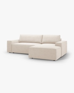 COLTAR EXTENSIBIL, PE DREAPTA, JODIE, 246X151 CM, BEJ, TAPITAT CU TAPITERIE DIN TEXTIL BOUCLE BALOO, MICADONI - Img 6