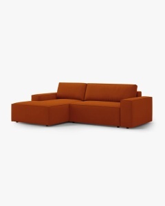 COLTAR EXTENSIBIL, PE STANGA, JODIE, 246X151 CM, CARAMIZIU, TAPITAT CU TAPITERIE DIN TEXTIL STRUCTURAT MEGAN, MICADONI - Img 3