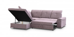 COLTAR EXTENSIBIL STANGA, BOSS 272CM, DIN TEXTIL FOARTE FIN DE CULOARE ROZ, CONFORT SPORIT - Img 4