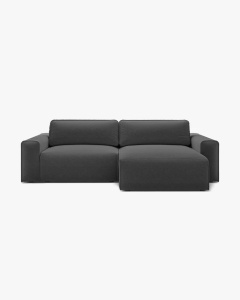 COLTAR EXTENSIBIL VICTOR, PE STANGA, GRI ANTRACIT, 246X148 CM, TAPITAT CU TAPITERIE DIN TEXTIL STRUCTURAT MOLYBDENE, MICADONI