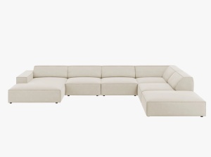 COLTAR JODIE, DREAPTA, 7 LOCURI, 364 CM, DIVERSE CULORI SI MATERIALE, DESIGN DEOSEBIT - Img 4