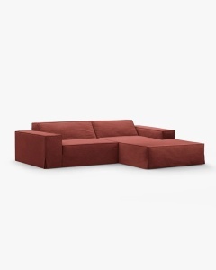 COLTAR JODIE PE DREAPTA, 224X162 CM, LEMN DE CIRES, TAPITAT CU TAPITERIE DIN TEXTIL STRUCTURAT LINS, MICADONI - Img 2