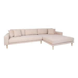 COLTAR LIDO CU 4 PERINI 290CM, DIN LEMN SI TEXTIL, CULOARE NISIPIU, HOUSE NORDIC - Img 3