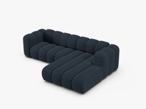 COLTAR LUPIN 260, PE DREAPTA, ALBASTRU MARIN, CU TAPITERIE DIN TEXTIL CHENILLE EDEN, MICADONI - Img 3